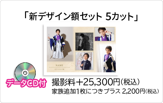 新デザイン額セット5カット